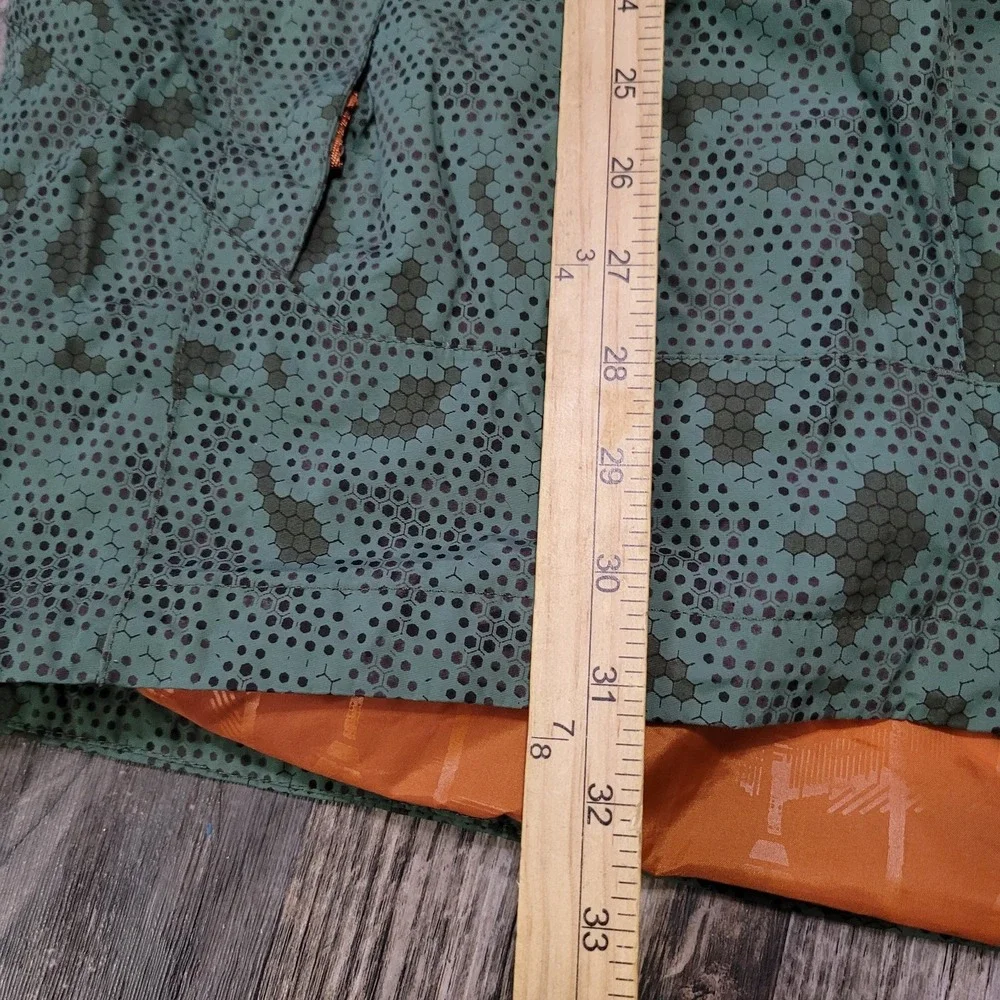 The North Face Green Jacket Size XL Hexagon Pattern Centipede Camouflage